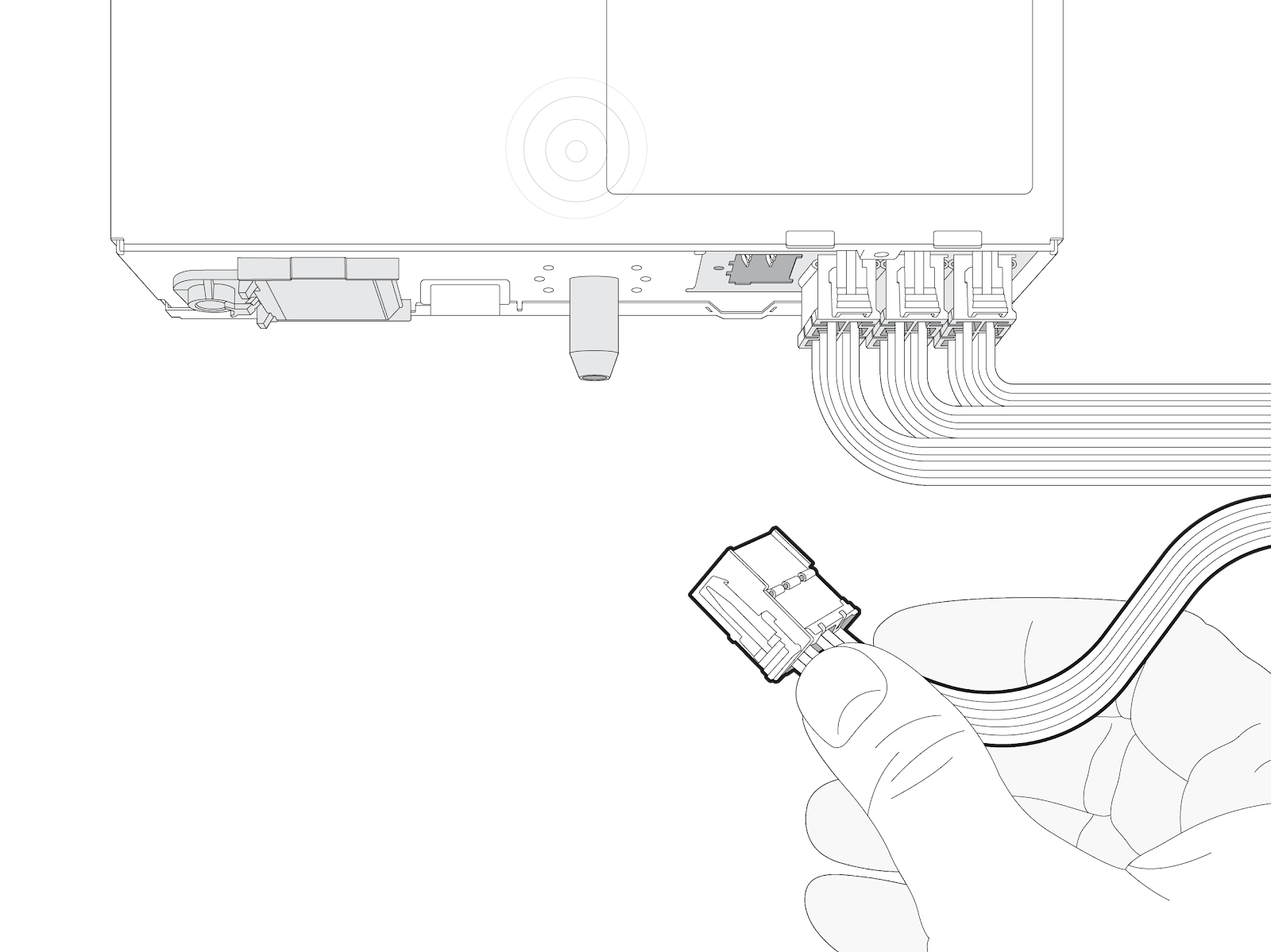 HRN-URTACHO or HRN-URTACHO02 connectors plugged into tachograph
