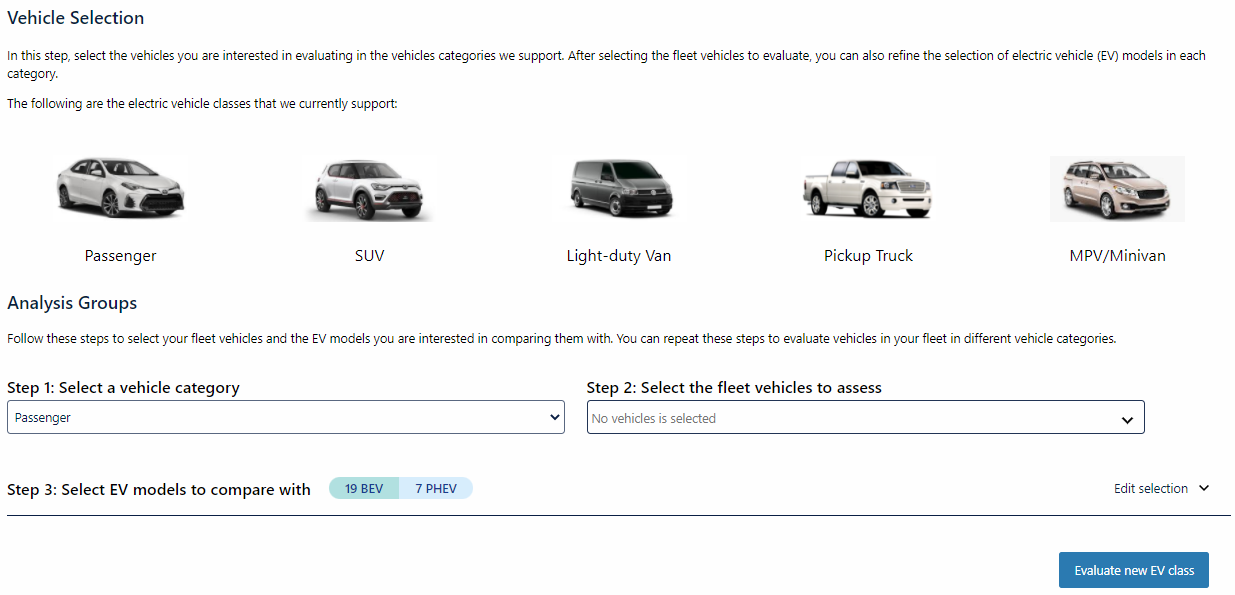 EVSA - Electric Vehicle Suitability Assessment Tool - BlueArrow