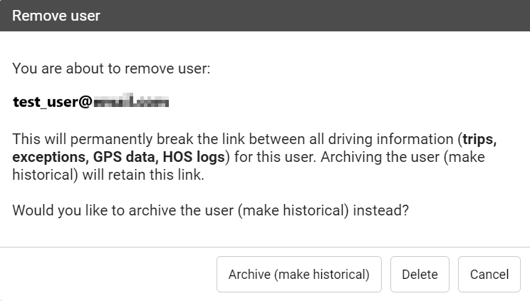 Remove User Pop-Up Message.
